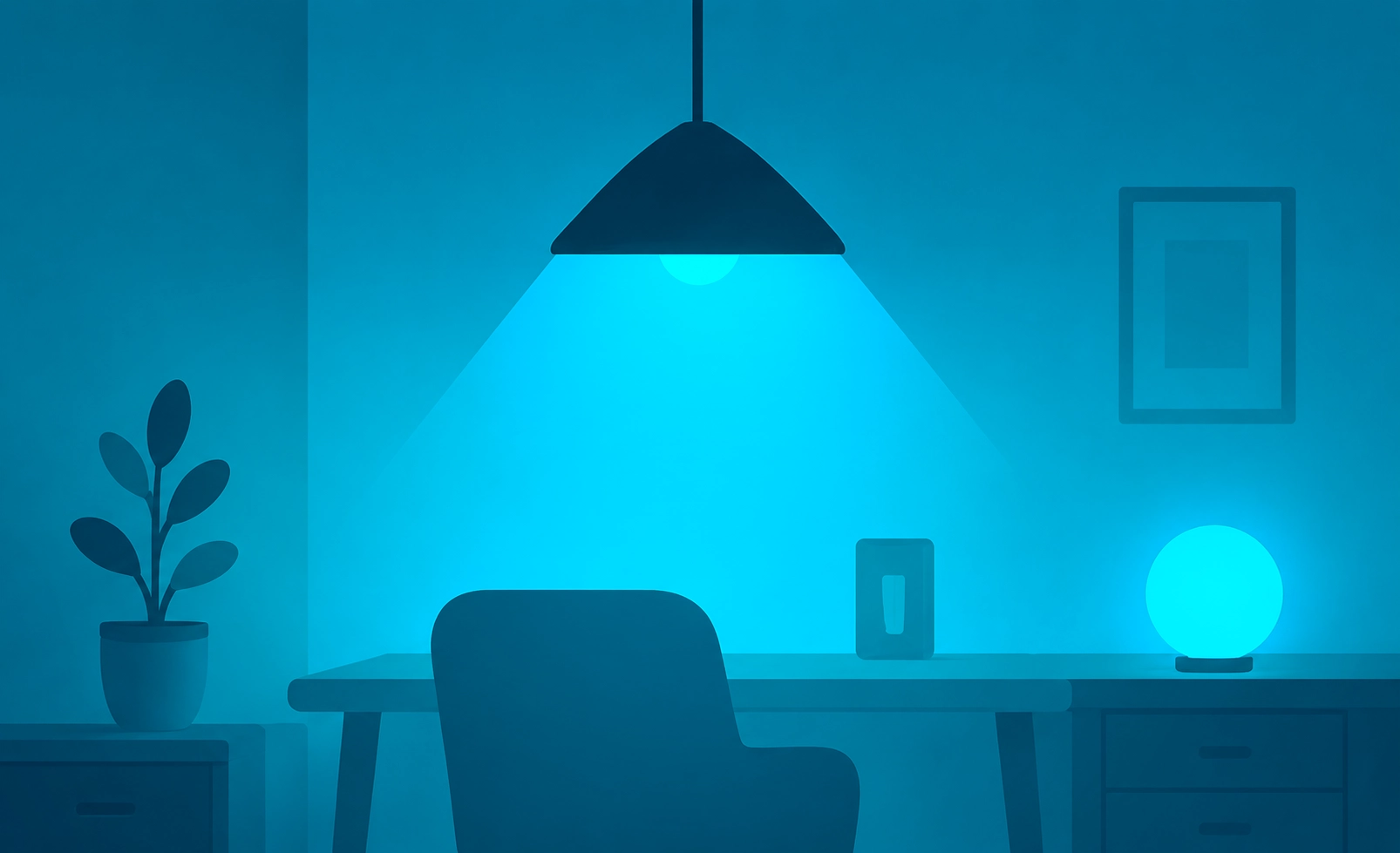 Break mode — one possible look in a cool-lit room